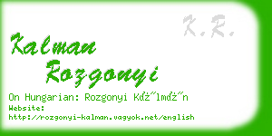 kalman rozgonyi business card